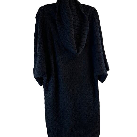 Y2K Old Navy Black Mohair Wool Blend Sweater Dress XL Cozycore Minimalist - Picture 2 of 6